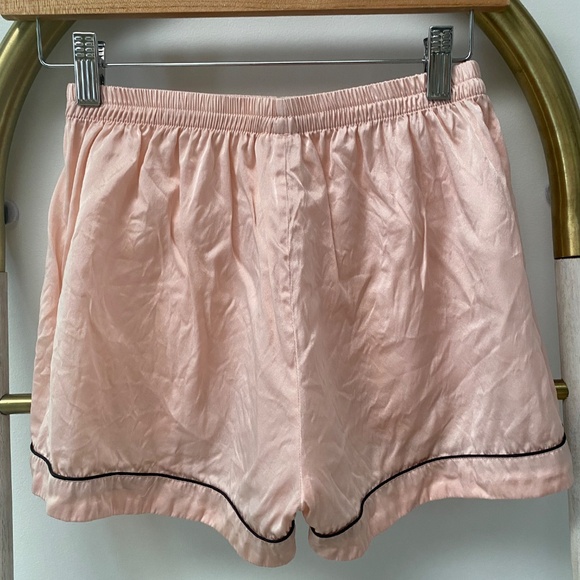 Silk Silky 100% Pure Silk Satin Pink Pajama Mini Shorts Size XS - Picture 3 of 6